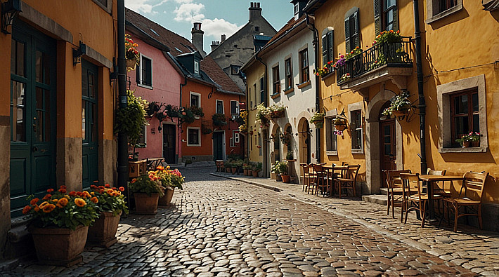 Leonardo_Lightning_XL_A_charming_cobblestone_street_in_a_histo_3