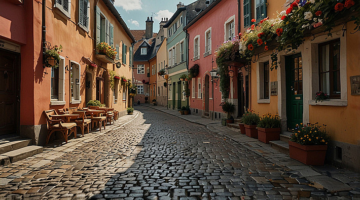Leonardo_Lightning_XL_A_charming_cobblestone_street_in_a_histo_1