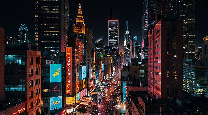 Leonardo_Lightning_XL_A_bustling_city_illuminated_by_glowing_s_3