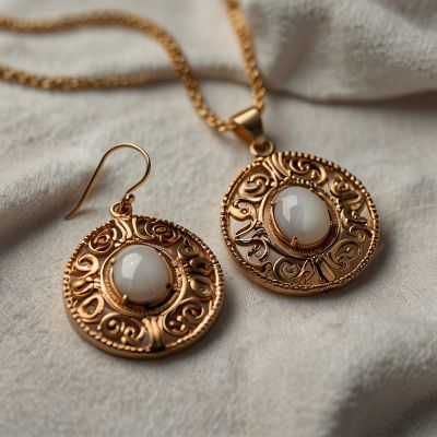 Набор кулон и серьги